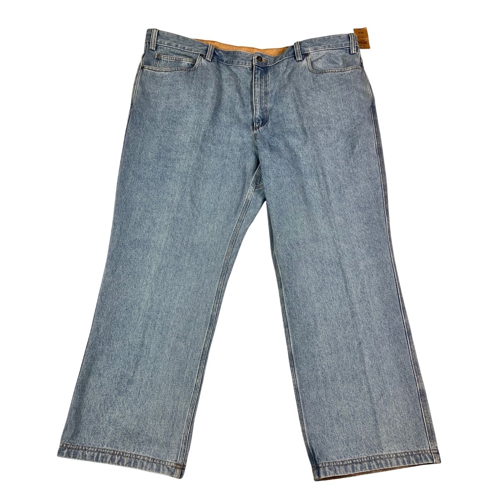 Duluth Trading Co Mens Ballroom Jeans 48x30 Light Wash Blue Denim Work‎ New